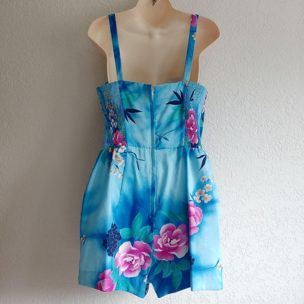 Vintage Hawaiian Floral Romper Playsuit Medium - Picture 3 of 4